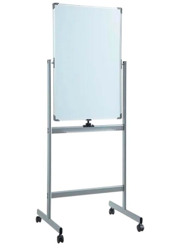 Lorell Vertical Magnetic Whiteboard Easel, Whiteboard Easel, Double-Sided, Magnetic, 36 x 24 Inches, Silver Frame 2006828